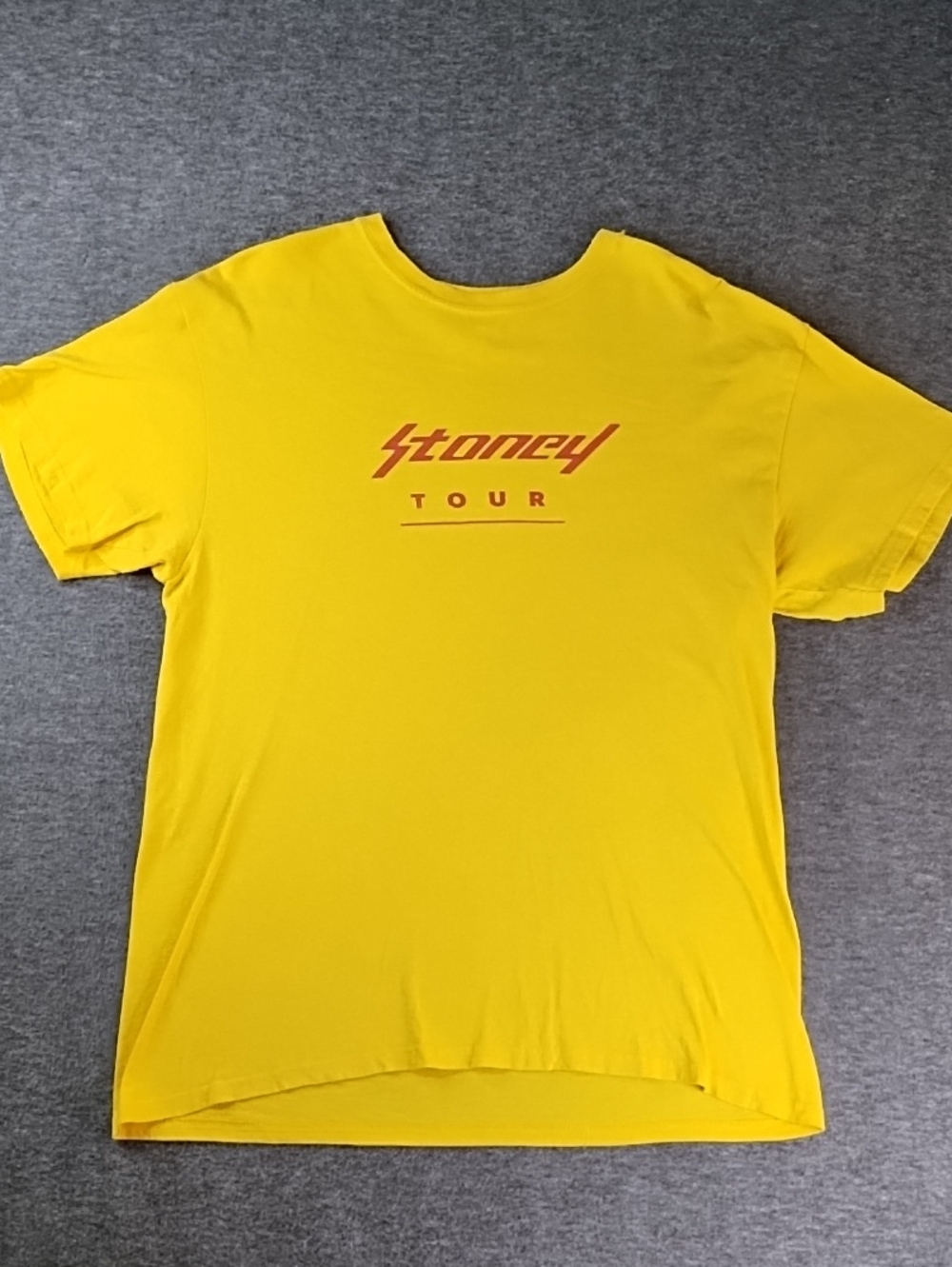 Post Malone Stoney Tour Men's Yellow Graphic Tee